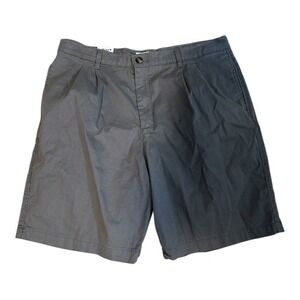 Saddlebred Mens Grey Pleated Comfort Flex Classic Fit Stretch Shorts SZ 38W NWT